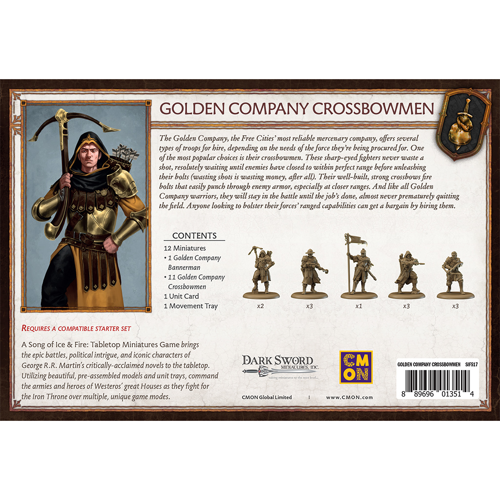 A Song of Ice and Fire : Tabletop Miniatures Game - Golden Company Crossbowmen